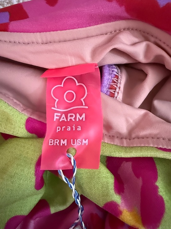 NWT FarmRio Maxi Leopard One-Piece Swimsuit - Neon Lime & Pink size medium - Picture 7 of 7